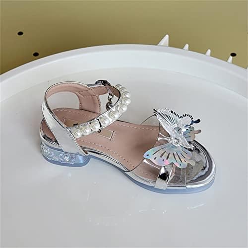 Девојки сандали Грилс чевли за фустани свадбени венчавки отворени пети пети сандали за дете до големи деца чевли за докажување на вода