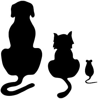 Зделка максимална декорас куче мачка глувче силуета лаптоп лаптоп лаптоп 5,5 “