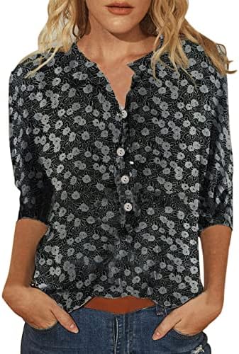 Кошули со кратки ракави на женски кошули, случајно копче за кратки ракави надолу