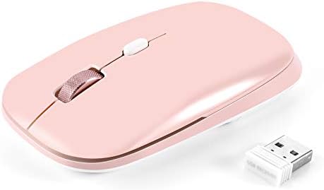 ПИНККЕТ Безжичен Глушец, 2,4 Гр Тенок Тивок Безжичен Глушец СО USB Приемник, 3 Прилагодливи DPI Преносни Оптички Безжични Компјутерски Глувци За