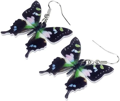 Бонсни Капка Висат Голем Морфо Менелаус Пеперутка Обетки Мода Инсекти Накит За Жени Девојки