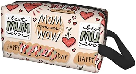 Среќен Ден На Мајките Мајка Козметичка Торба Со Голем Капацитет Со Патент За Жени Мултифункционална Торбичка За Шминка За Патување Пренослива