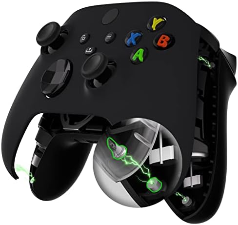 eXtremeRate FaceMag Црна Магнетни Замена Пред Домување Школка за Xbox Серија X & S Контролер, DIY Faceplate Покрие со Акцент