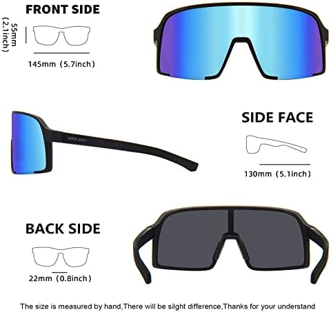 МАКСЈУЛИ Поларизирани Очила за Сонце За Мажи Жени, Ветроупорен Спортски Велосипедизам На Отворено Трчање УВ400 Заштита Очила за Сонце 8121