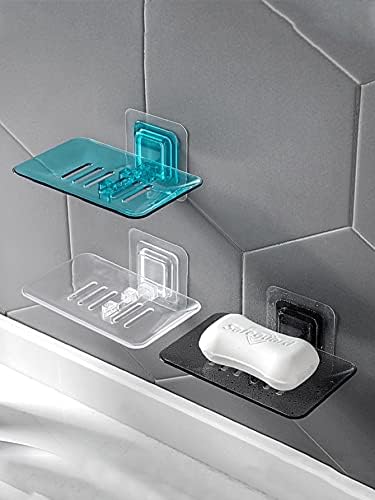 Abzekh туш кади-складиште решетка за туширање кади полица 1 парчиња монтиран случаен сапун за сапун за сапун бања бања лаварија за миење садови за мирување туш тоалет