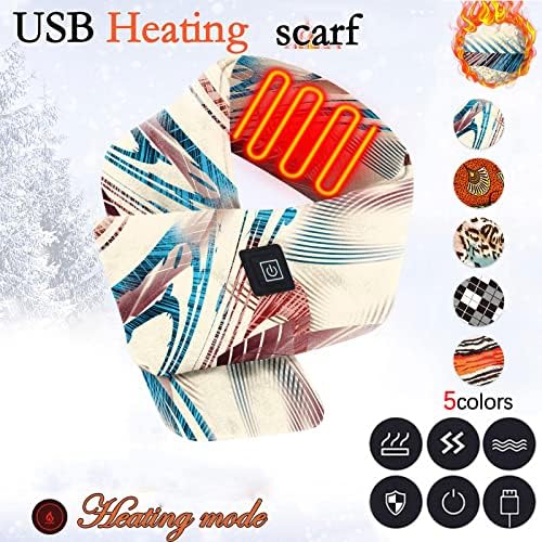 USB загреана шамија со 3 нивоа на греење, зимска USB полнење на шал за греење топла шал за мажи жени електрични обвивки за вратот