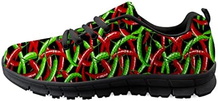 Црвено зелени топла пиперки кои работат лесни за дишење на лесни спортски чевли модни патики за одење чевли