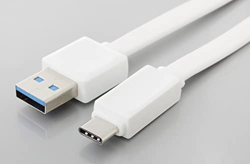 Волт+ Брза моќност рамен USB-C кабел компатибилен со Google Pixel XL/Pixel 3/Pixel 3 XL/Pixel 3A/Pixel 4 XL со USB 3.0 Gigabyte брзини