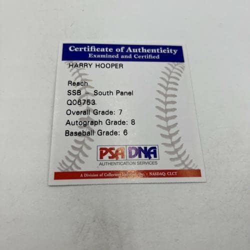 Прекрасен сингл на Хари Хоупер потпишан Бејзбол во Американската лига ПСА ДНК Коа - автограмирани бејзбол