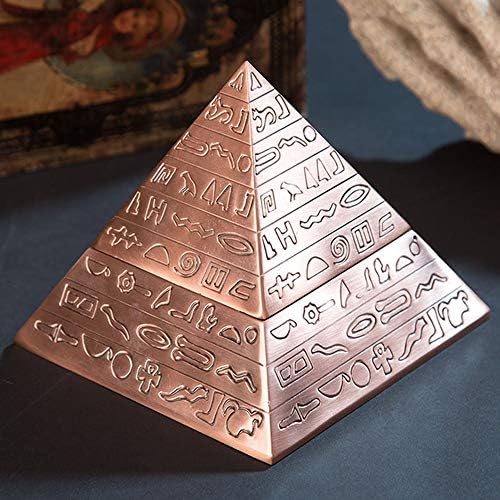 Yang1mn.ornaments Креативна пирамида во форма на пепел Хиероглиф образец цинк легури занаетчиски креативни домашни дневни простории спална соба