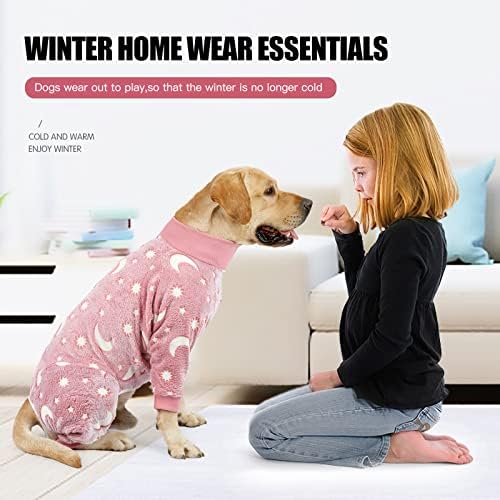 Кадифни кучиња пижами за ладно време 4 нозе облека куче се протегаат добро вклопени средни и големи кучиња топло меко милениче ромпер