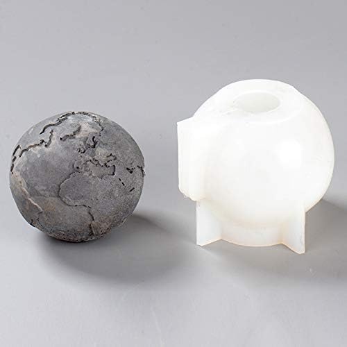 Боуан Никол бетон Глобус силиконски мувла за цемент Рачно изработена алатка за десктоп за десктоп во светска топка од 3Д