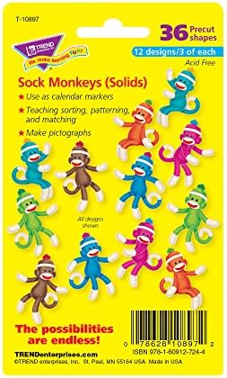 Чорап мајмуни цврсти материи мини акценти сорта со разновидност