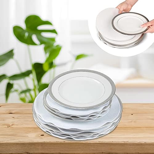 Petyoung 24 парчиња почувствувани разделувачи на чинија за складирање на садови, меки поделби на плочи за чистење на плочи за складирање на Кина