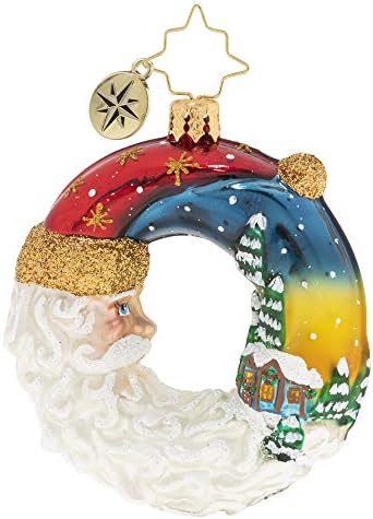 Кристофер Радко рачно изработено европско стакло Божиќно украсен украс, рустикален Божиќен венец