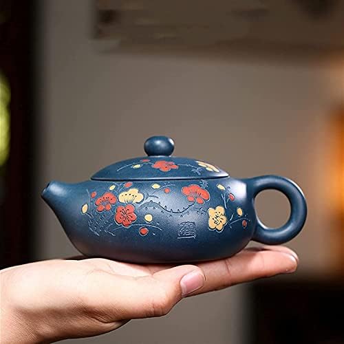 Kettle чајник чајник 160 ml рачно изработена виолетова глинена чај чај сад за убавина котел прилагодена чај сет чајник