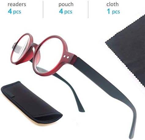 Оломи читање очила жени мажи симпатични читатели на тркалезни мамери +2,00 Стилски очила за читање на лесен