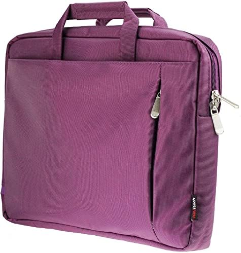 Патувачка торба за отпорна на вода Navitech Purple Sleek - Компатибилна со двоен екран на Fangor 7.5 '' 1024 * 600 преносен автомобил