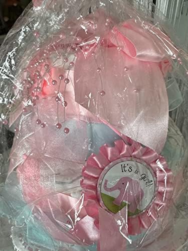 Пелена Торта за Пол Открива &засилувач; Бебе Туш со розова Пеперутка и Бисери