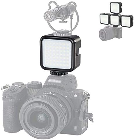 LED видео светло со 3 ладни чевли, Puluz на камера LIDE LED LED 49 3W затемнето видео за пополнување светло со 1/4 конец за Canon