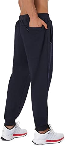 Gochic машки атлетски обичен џогер џогер џогерни џемпери за дишење памук за трчање панталони со џебови со патенти
