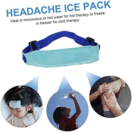 Исценета ПВЦ топла и ладна лента за глава мигрена лента за загревање на главата на главата на главата, ладно пакување главоболка, носена ладна