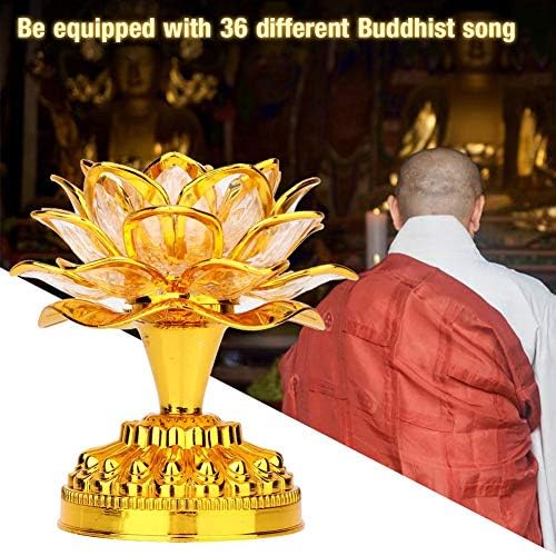 Буда машина, LED Lotus Lamp Budda Larm, молитвена машина за молитви со 36 песни