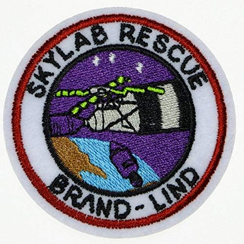 JPT - бренд за спасување Skylab - Линд везена апликација железо/шиење на закрпи значка симпатична лого -лепенка на елек јакна