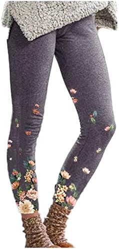 Ултра ултра меки четкани хеланки гроздобер западен Ацтек етнички цветни печати панталони со високи панталони за џогер со високи половини