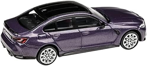 2020 M3 G80 Twilight Purple Metallic со црн врв 1/64 Diecast Model Car By Paragon Models PA-55207