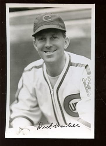 Оригинален Georgeорџ Бурк 4х6 Фото Дик Бартел Чикаго Кобници потпишани w/холограм - автограмирани фотографии од MLB