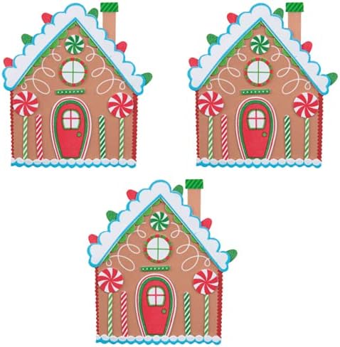 Комплет за Божиќни занаети од куќа од ѓумбир куќа- прави 24