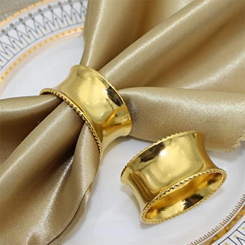 Држач за салфетка Sawqf прстени за салфетка за салфетка за свадбени вечера за свадби приеми за семејна декорација метал