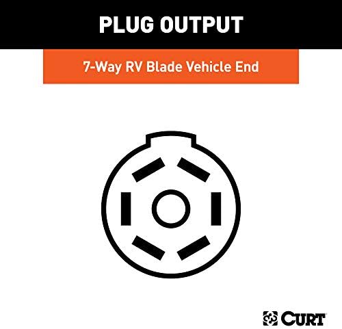 Curt 56431 обичај на возилото RV Blade 7-пински приколка за приколка за приколка, се вклопува во избор на Ford Ranger, црна