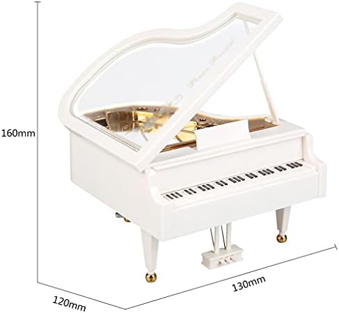 Zhyh Романтичен пијано модел Музички кутија балерина музички кутии дома Декорација роденденски подарок за свадба (боја: onecolor,