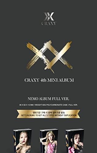 Craxy xx 4 -ти мини албум Nemo верзија Nemo картичка+јакна Фотокард+Концепт Фотокард+селфи фото -картичка+следење запечатено