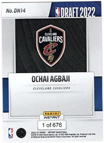 Ochai Agbaji RC 2022-23 Panini Instant Draft Night Night /676DN14 CAVALIERS COND NBA кошарка