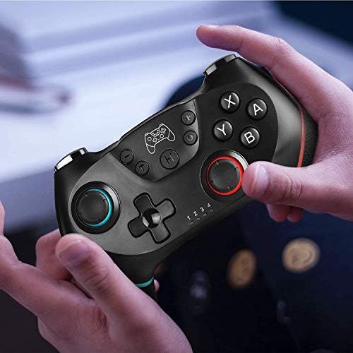 Контролер на Zexrow Switch, безжичен PRO контролер GamePad компатибилен со поддршка за поддршка за разбудување, функции на екранот и вибрациите