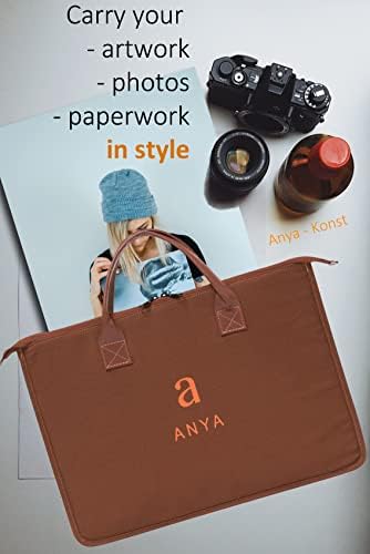 Anya Art Portfolio Tag, Artist Case Case, Tog за складирање за уметнички дела, постери со патент и рачки, торба за уметност со мала тежина