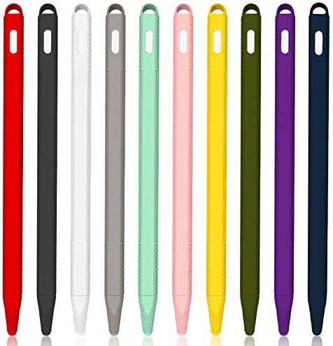 zzjiaczs stylus pen, капацитивно стилусно пенкало за екрани на допир, анти-лизгачки силиконски стилус заштитен случај на куќиште на кожата за iPad Apple молив 2 gen розова