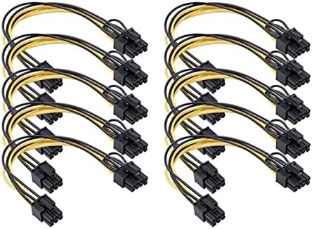 Конектори 6pin женски до 8pin Femaleенски графички картички за напојување Адаптер Кабел 6pin моќност - кабел за напојување -