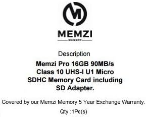 MEMZI PRO 16gb Класа 10 90MB / s Микро Sdhc Мемориска Картичка Со SD Адаптер и Микро USB Читач За Oukitel C Серија Мобилни Телефони