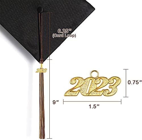 2023 Дипломирање капа за тасели Шарм 2 парчиња Тилки за дипломирање капа 2023 меки додатоци за свиленкаста тасела за постдипломски