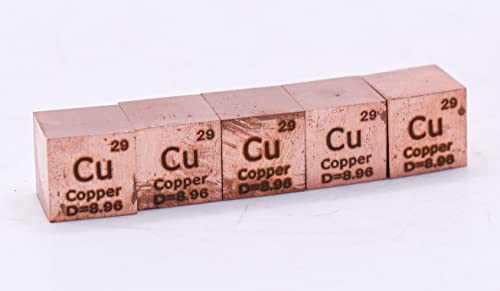 0,39 10мм бакарна метална коцка Cu 99,9% чиста периодична табела елемент на врежана врежана густина за собирање на густина Блок