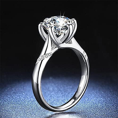 2023 Нов прилагодлив прстен со отворен ангажман круг Циркони жени свадбени прстени за накит за жени 4 прстени за пријателство