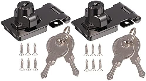 Копчиња за фиоки Doitool 4PCS90 фиока Мали заклучени врати Безбедност Безбедност на заклучени брави со куќички HASP степени хардвер мебел