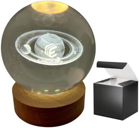 Подароци од Елингтон, симпатична кристална стаклена топка подарок | Осветли LED ласерска купола | Роденденски подароци за жени мајка
