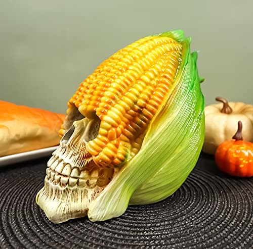 Ebros зеленчук произведува пченка од пченка статуа статуа на југозападна здрава исхрана салата со теми скелети глава краниум бизарна