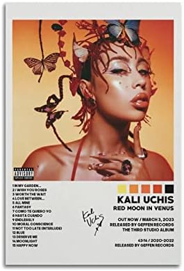 Xiaoma kali uchis постер црвена месечина во албумот на Венера 90 -тите постери декоративно сликарство платно wallидни постери и уметничка