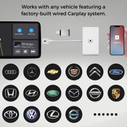 Безжичен Адаптер Карплеј за iPhone-Конвертирај Жичен Во Безжичен CarPlay - Oem Жичен CarPlay Dongle - Онлајн Ажурирање-Приклучок &засилувач;